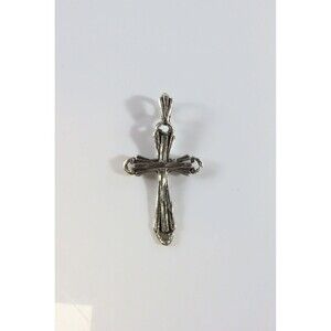 Silver Christian Cross Pendant Antique Style Traditional 925 Cross Pendant